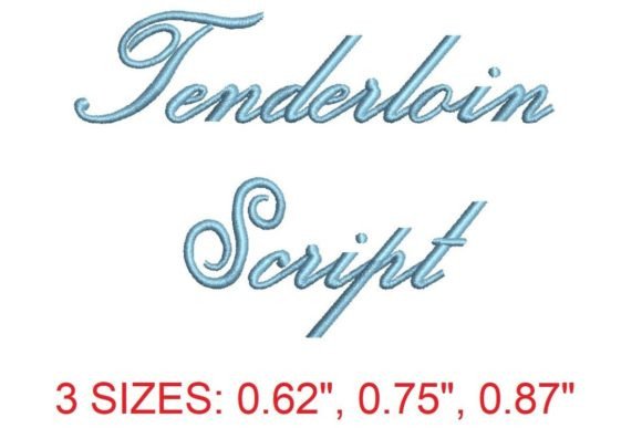 Discover the Elegance of Tenderloin Script Embroidery Font