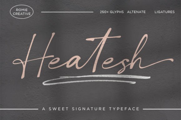 Heatesh Script: A Chic Modern Calligraphy Font with Magical Emphasis