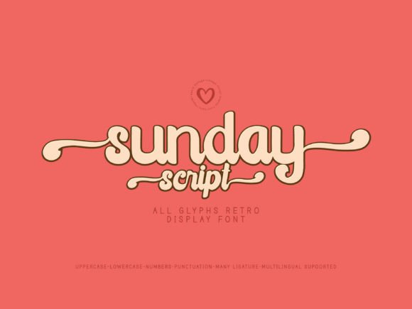 Sunday Script: A Playful Touch of Vintage Charm for Your Designs